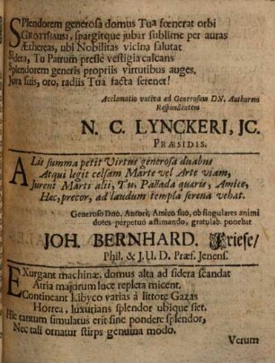 Disp. iur. de familiarum nobilium splendore