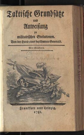 Taktische Grundsätze und Anweisung zu militairischen Evolutionen