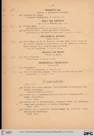 Convolute (Nr. 493-507)