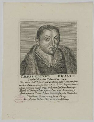 Bildnis des Christianvs Franck