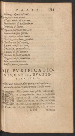 Die Purificationis Mariae ...
