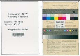Entnazifizierung Walter Klingelhoefer , geb. 13.09.1895 (Kaufmann)