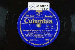 Madam Butterfly (act 2, part 1) : Io scendo al piano (I must be going) / (Puccini)