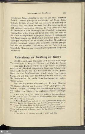 Uniformierung und Bewaffnung der Armee