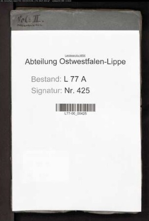 Anstellung der Justizamtmänner, Amtsschreiber, Assessoren und Auditoren beim Amt Varenholz, Bd. 2