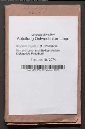 Erblasser: Wasmuth oder Wassmuth, Anna Maria, geb. Retemeyer oder Redemeyer: