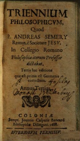 Triennium Philosophicum, 3
