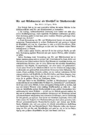Alt- und Abfallmaterial als Werkstoff im Werkunterricht