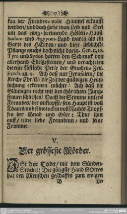 V. Der grösseste Mörder