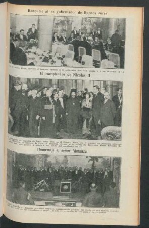 Banquete al ex gobernador de Buenos Aires