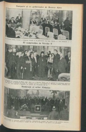 Banquete al ex gobernador de Buenos Aires