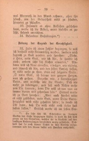 Uebung der Tugend der Gerechtigkeit.