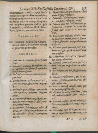 Titulus XII. De nullitate ex defectu Citationis, & unde, ac quibus modis regulariter proveniat.