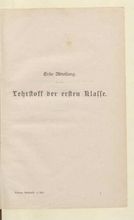Erste Abteilung