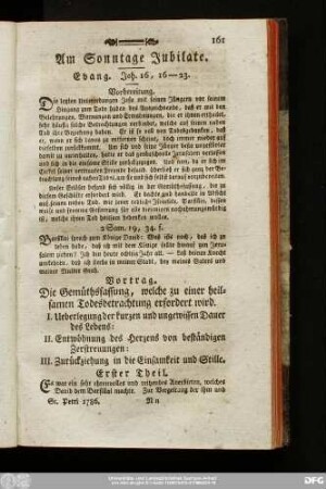 Am Sonntage Jubilate. Evang. Joh. 16, 16 - 23.