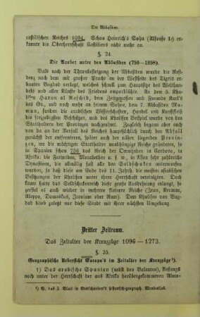 Dritter Zeitraum. Das Zeitalter der Kreuzzüge 1096 - 1273