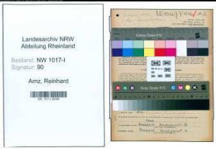 Entnazifizierung Reinhard Arnz , geb. 29.01.1906 (Mitinhaber)