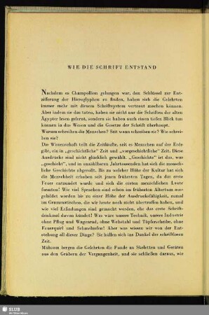 Wie Die Schrift Entstand