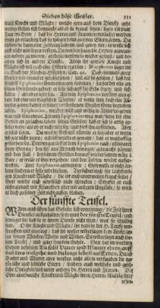 Der fünffte Teufel.