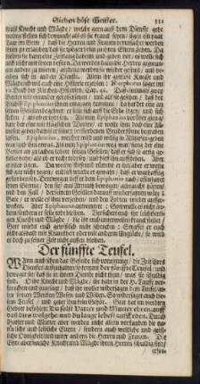 Der fünffte Teufel.