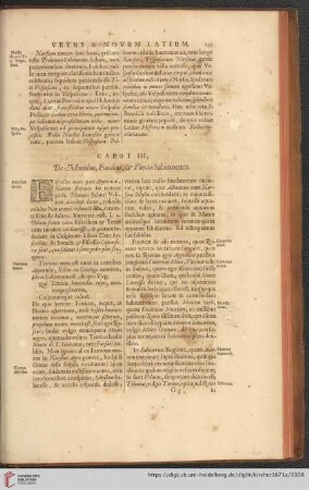 Caput III: De Montibus, Fontibus, & Fluviis Sabinorum