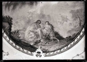 Deckengemälde; Adam und Eva, nach der Restaurierung