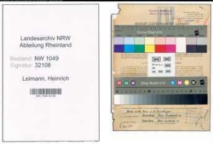 Entnazifizierung Heinrich Leimann , geb. 09.12.1899 (Kaufmaennischer Angestellter)