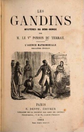 Les gandins : Mystères du demi-monde. L'agence matrimoniale
