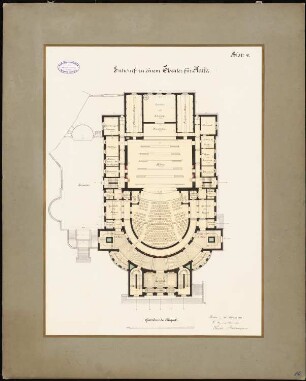 Stadttheater, Halle/Saale: Grundriss Parkett