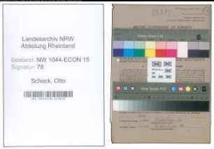 Entnazifizierung Otto Schock , geb. 02.04.1882 (Formermeister)
