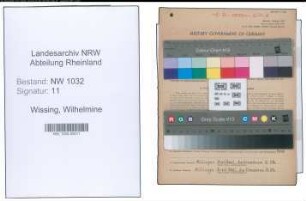 Entnazifizierung Wilhelmine Wissing , geb. 04.09.1899 ()