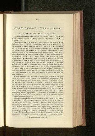 Correspondence, Notes and News.
