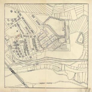 Lageplan Köpfchenstraße - Obenstruthstraße - Rubensstraße - Mühlengraben - Sieghütter - Hauptweg - (Wellersbergstraße, Saarbrückerstraße mit Kasernengelände)