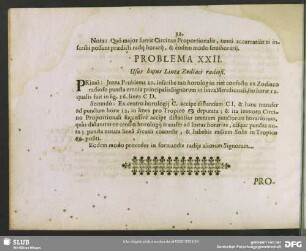 Problema XXII. Usus huius Lineae Zodiaci radiosi