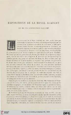 2. Pér. 25.1882: Expositions de la Royal Academy et de la Grosvenor Gallery