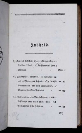 Indhold.