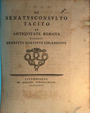 De senatusconsulto tacito ex antiquitate Romana