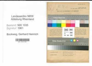 Entnazifizierung Gerhard Heinrich Bockweg , geb. 10.07.1910 (Aufseher)