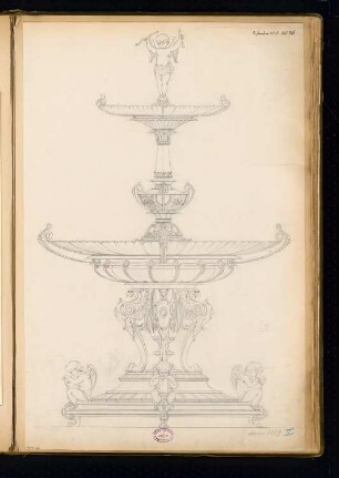 Tafelaufsatz Monatskonkurrenz Januar 1879: Ansicht Mittelaufsatz