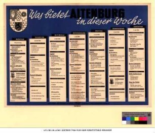 Originaltitel: Was bietet Altenburg in dieser Woche 29. Mai bis 4. Juni 1950