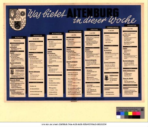 Originaltitel: Was bietet Altenburg in dieser Woche 29. Mai bis 4. Juni 1950