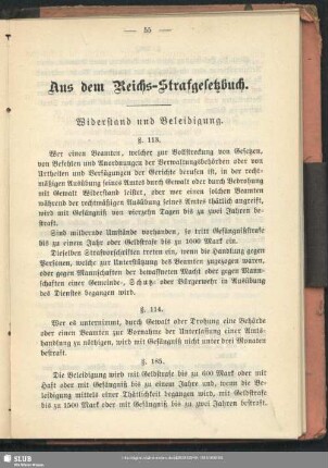 Aus dem Reichs-Strafgesetzbuch