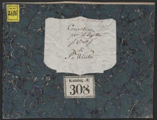 Concertos, fag, orch, c-Moll - BSB Mus.ms. 2696 : [label on cover:] Concertino // per il Fagotto // /: C moll :/ // di // P: Winter.