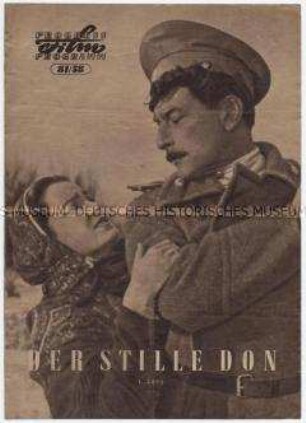 Programm zu dem sowjetischen Spielfilm "Der stille Don" (Teil 1)
