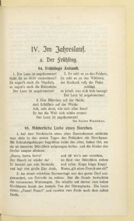 IV. Im Jahreslauf