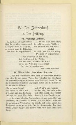 IV. Im Jahreslauf