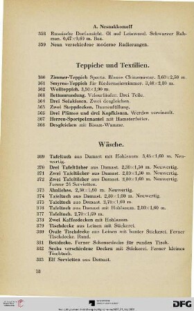 Teppiche und Textilien (Nr. 360-368)