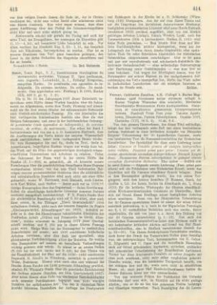 413-414 [Rezension] Sasse, Johannes Bapt., De poenitentia cum appendice de indulgentiis. De extrema unctione. De ordine. De matrimonio