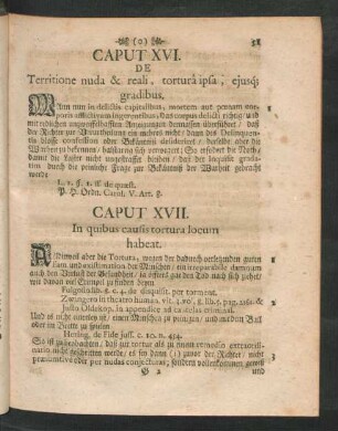Caput XVII. In quibus causis tortura locum habeat