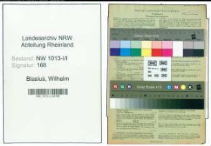 Entnazifizierung Wilhelm Blasius , geb. 07.02.1902 (Schweisser)